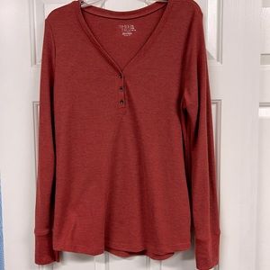 Time and Tru waffle long sleeve top